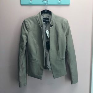Express Faux Leather Blazer